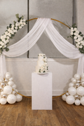Floral Arch with Balloon and Cake Stand