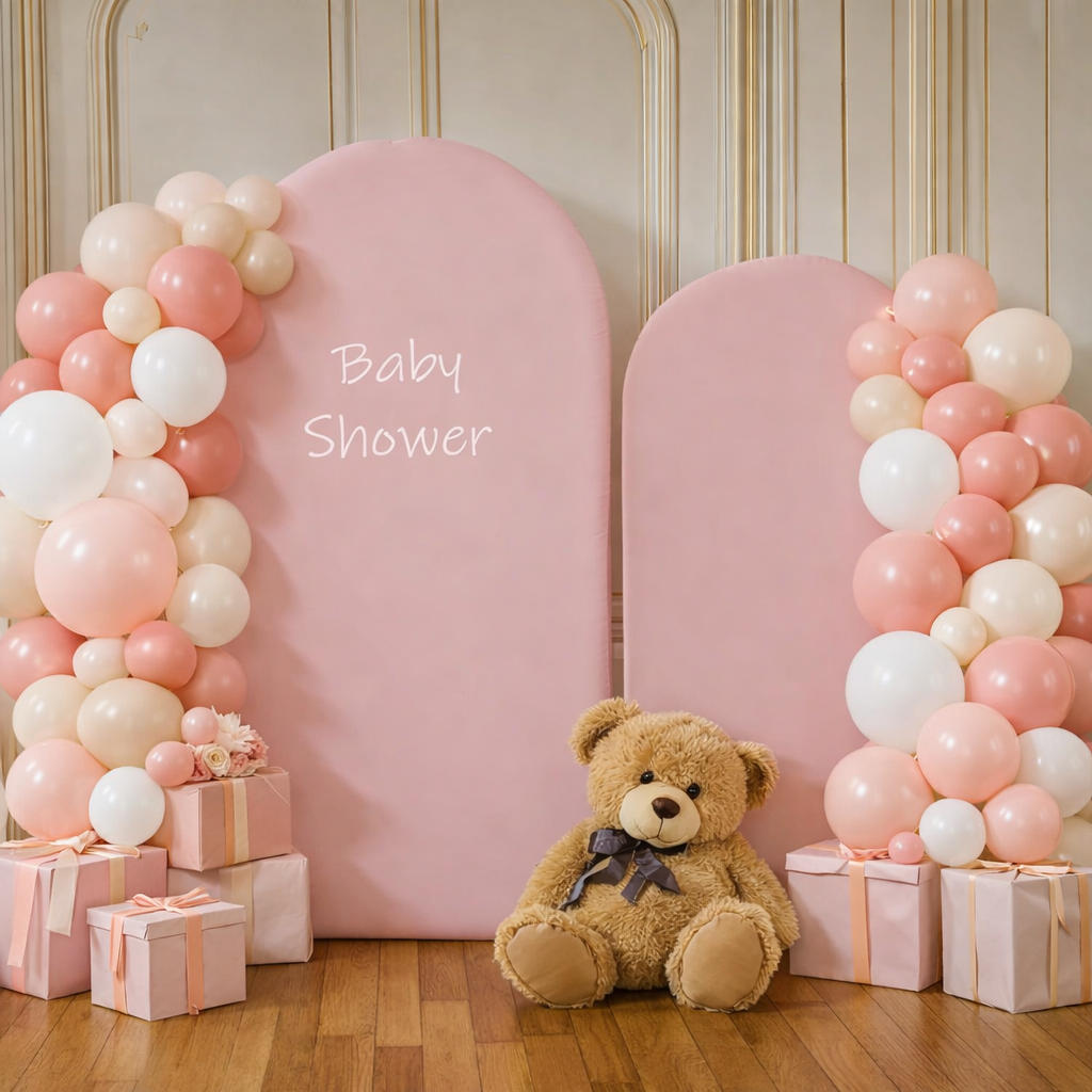 Event Decoration Backdrop with Balloon Accents