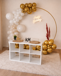 Timeless Birthday Semi Balloon Arch Neutral Colors