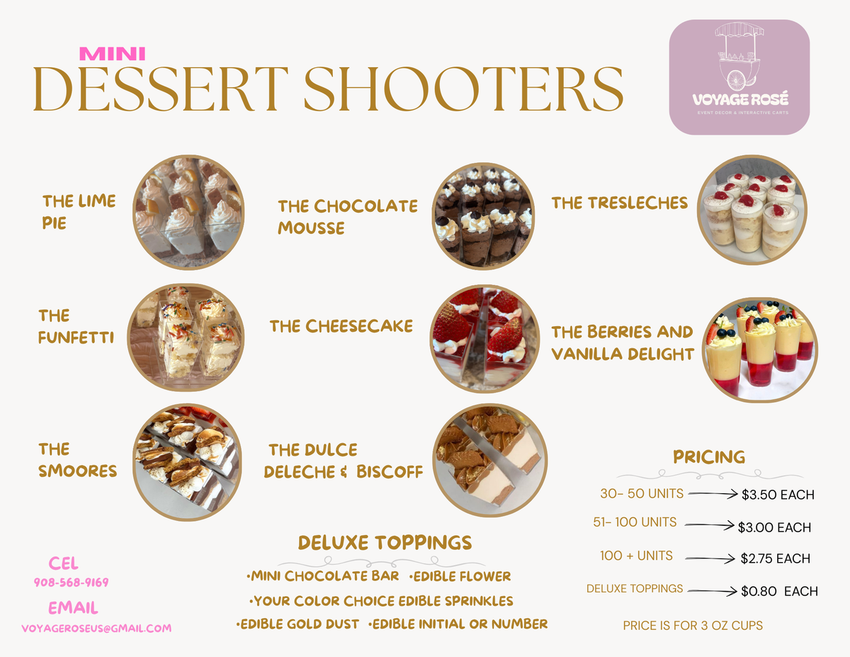 Mini Dessert Shooters for Events