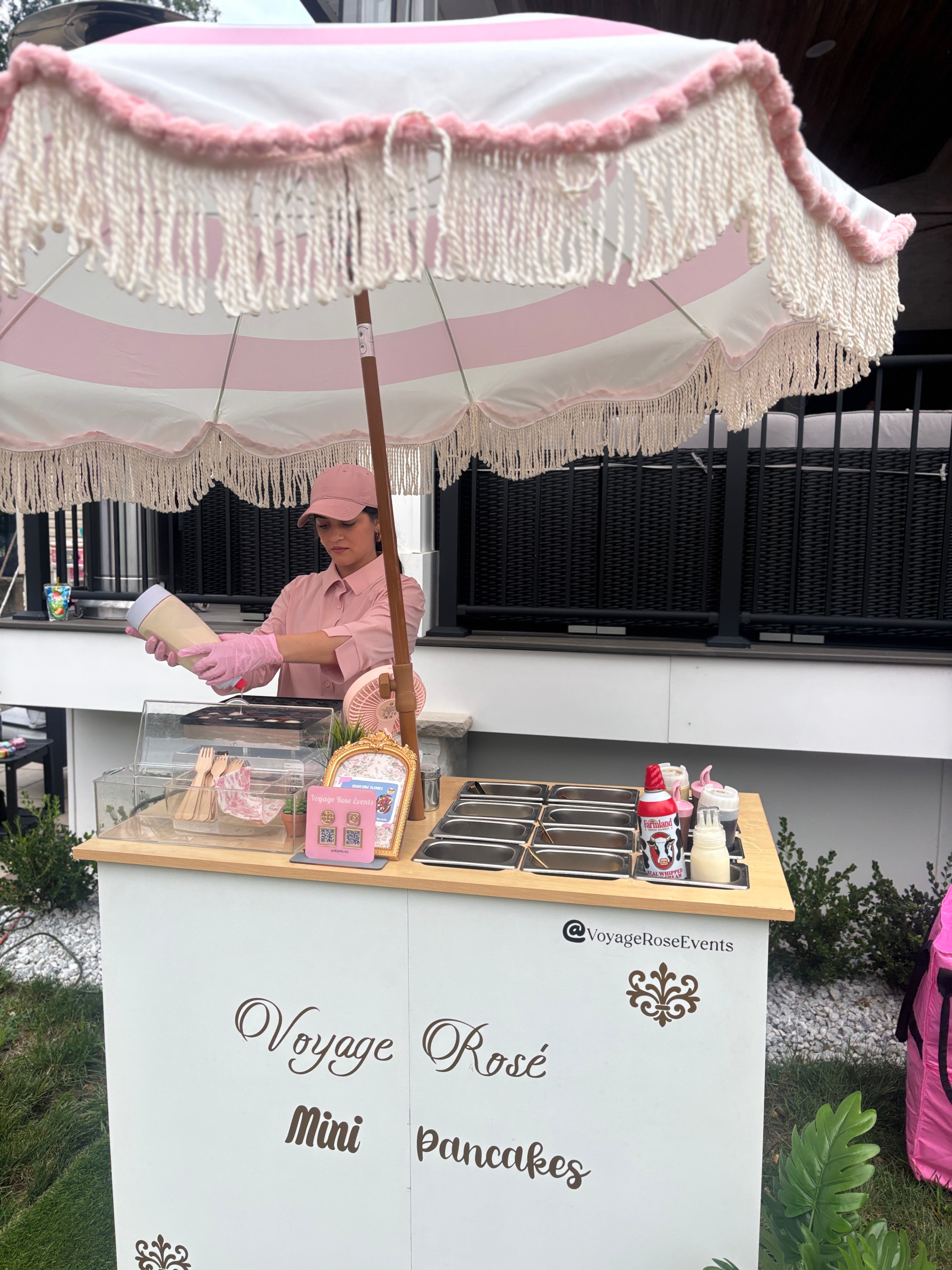 Mini Pancake Dessert Cart Station Service for Events