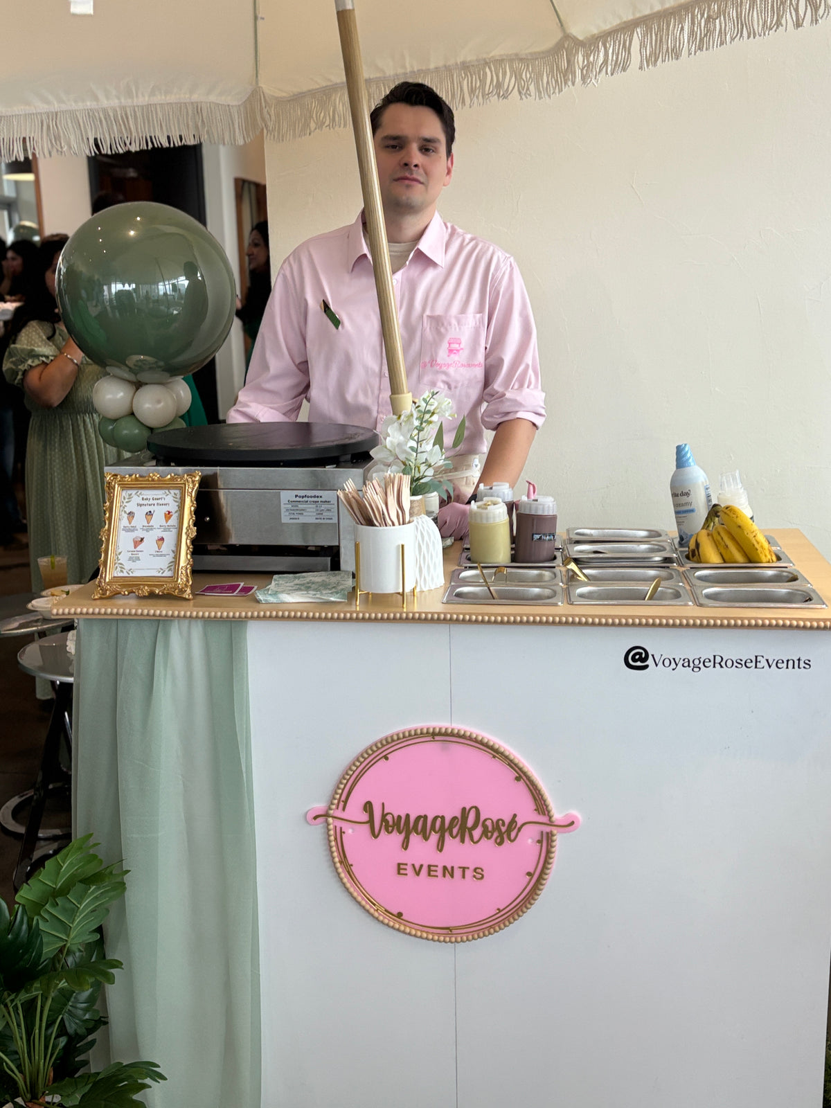Sweet Crepes Dessert Cart Station Service for Events