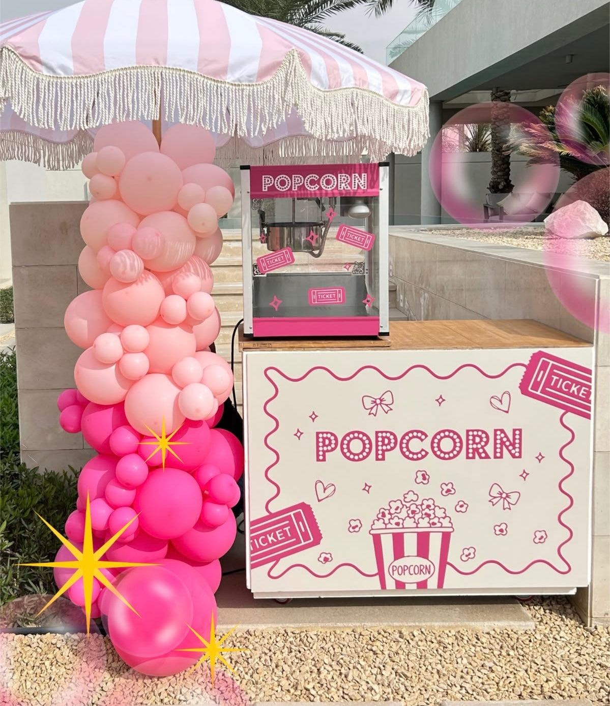 Popcorn Cart Station For Events New Jersey, New York. Corporate, Weddings, Birthdays and more.