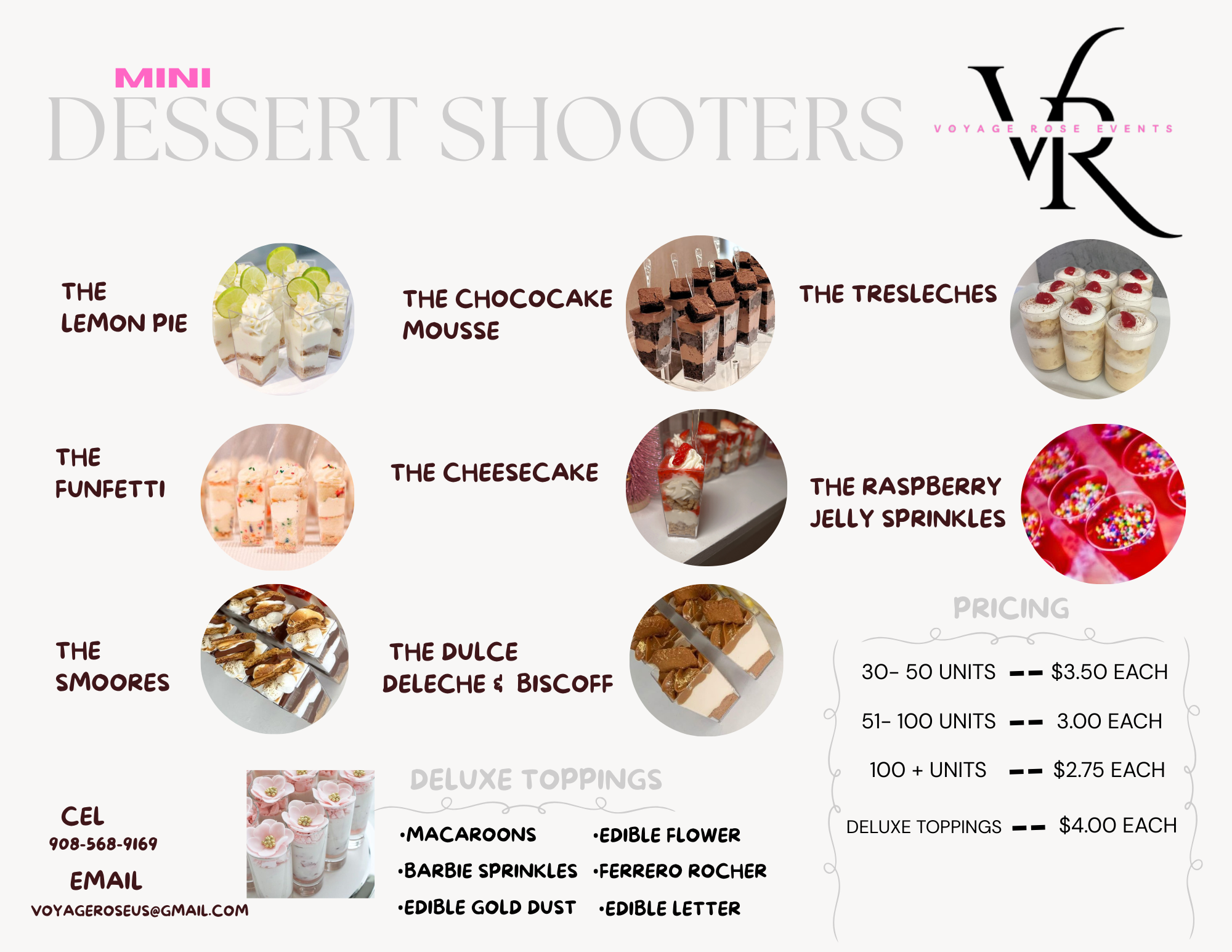 Mini Dessert Shooters for Events