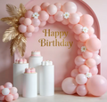 Half Balloon Arch with cake stands