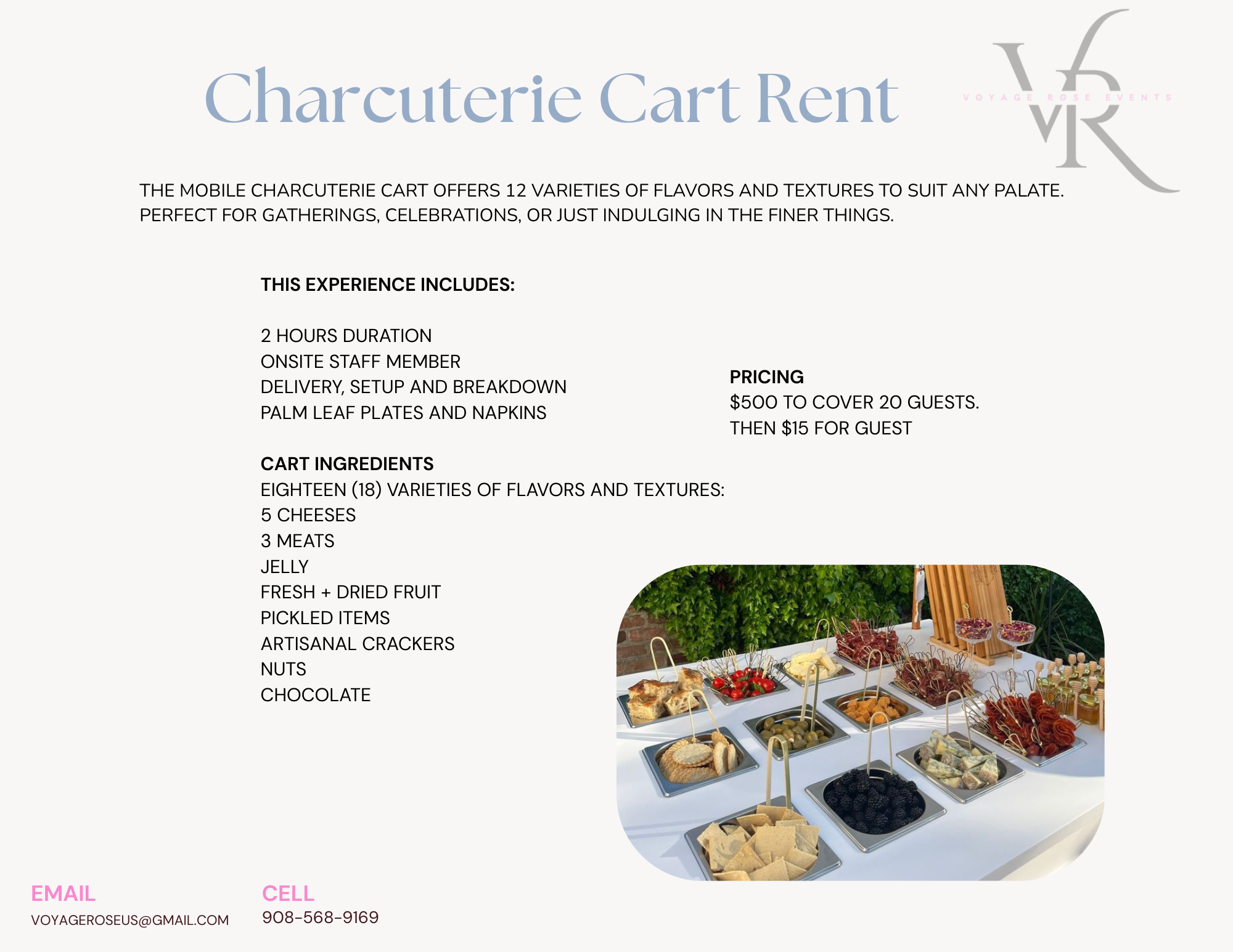 Charcuterie Cart Rent