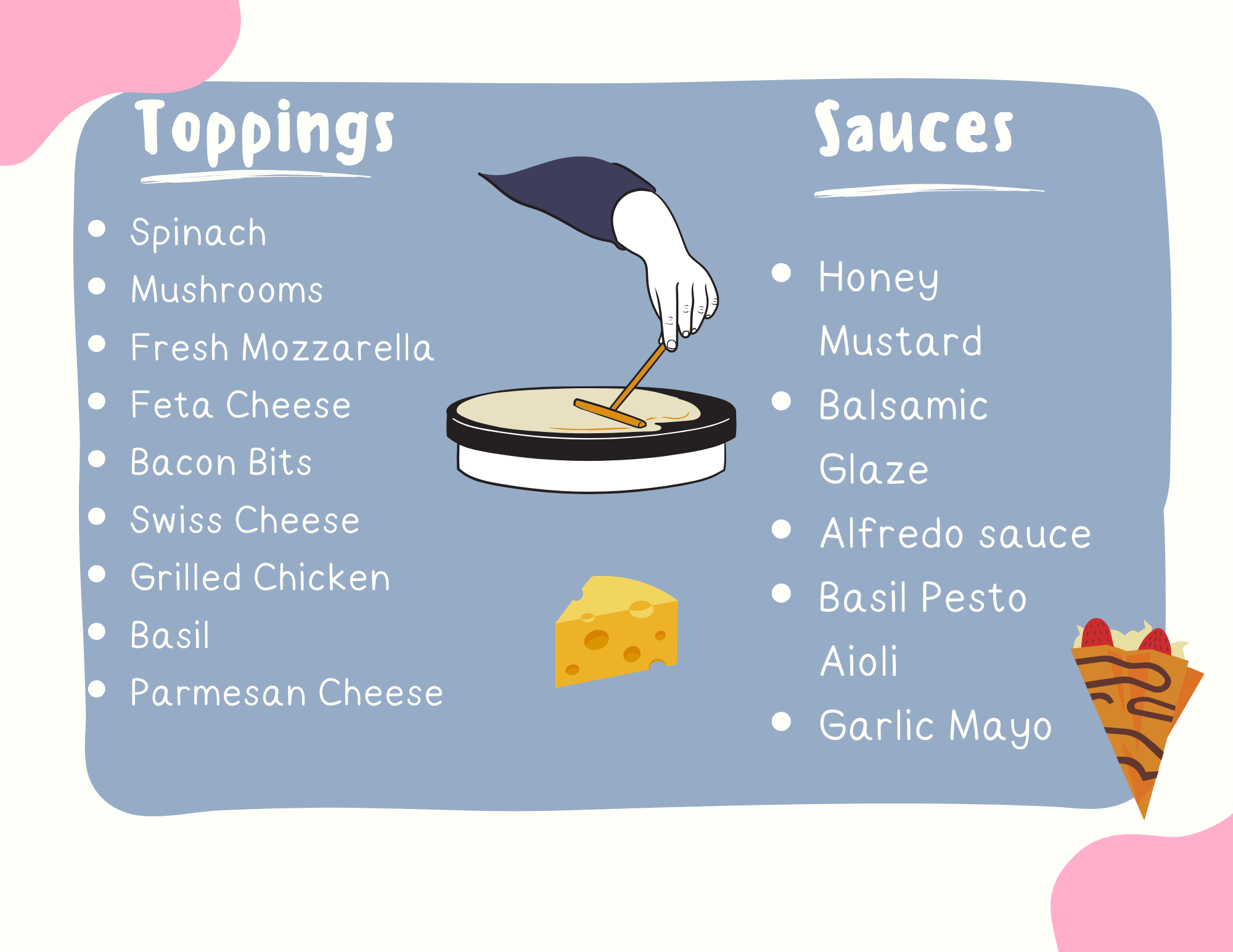 Savory Crepes Cart Station Service for Events